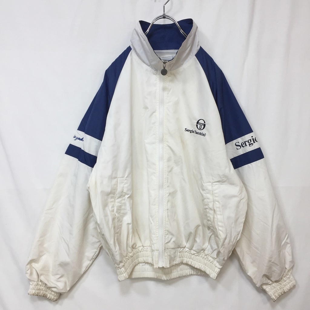 【人気】SERGIO TACCHINI/セルジオ・タッキーニ 中央大学 テニスクラブ ウィンドブレーカー バックプリント ホワイト サイズL/S886_画像2