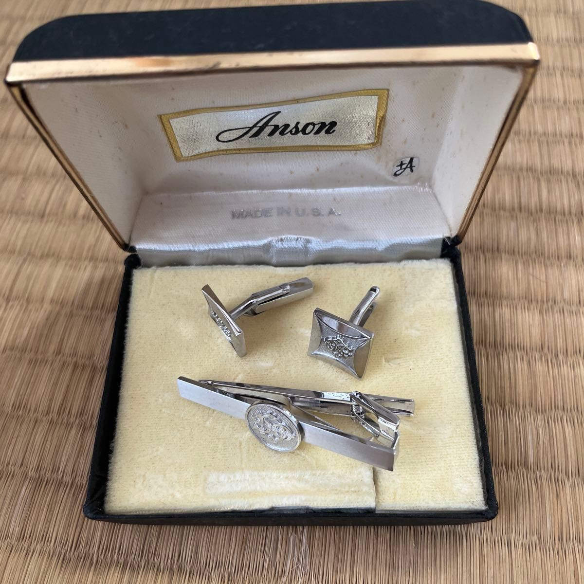ジャンク Anson カフス ネクタイピン 3点大洗ゴルフ倶楽部 MADE