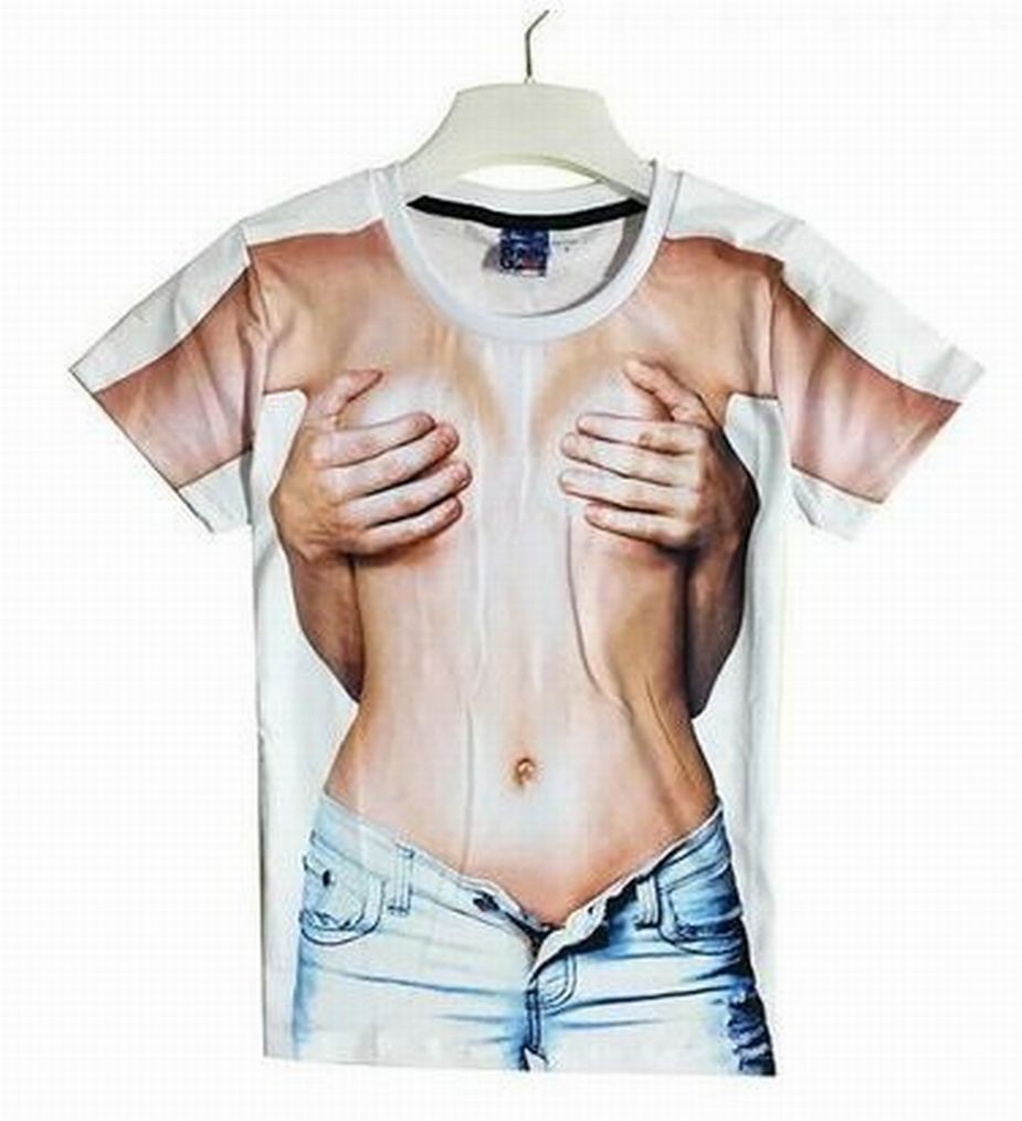 女性 セクシー おもしろ Tシャツ レディース コスプレ グッズ 衣装 (XL)