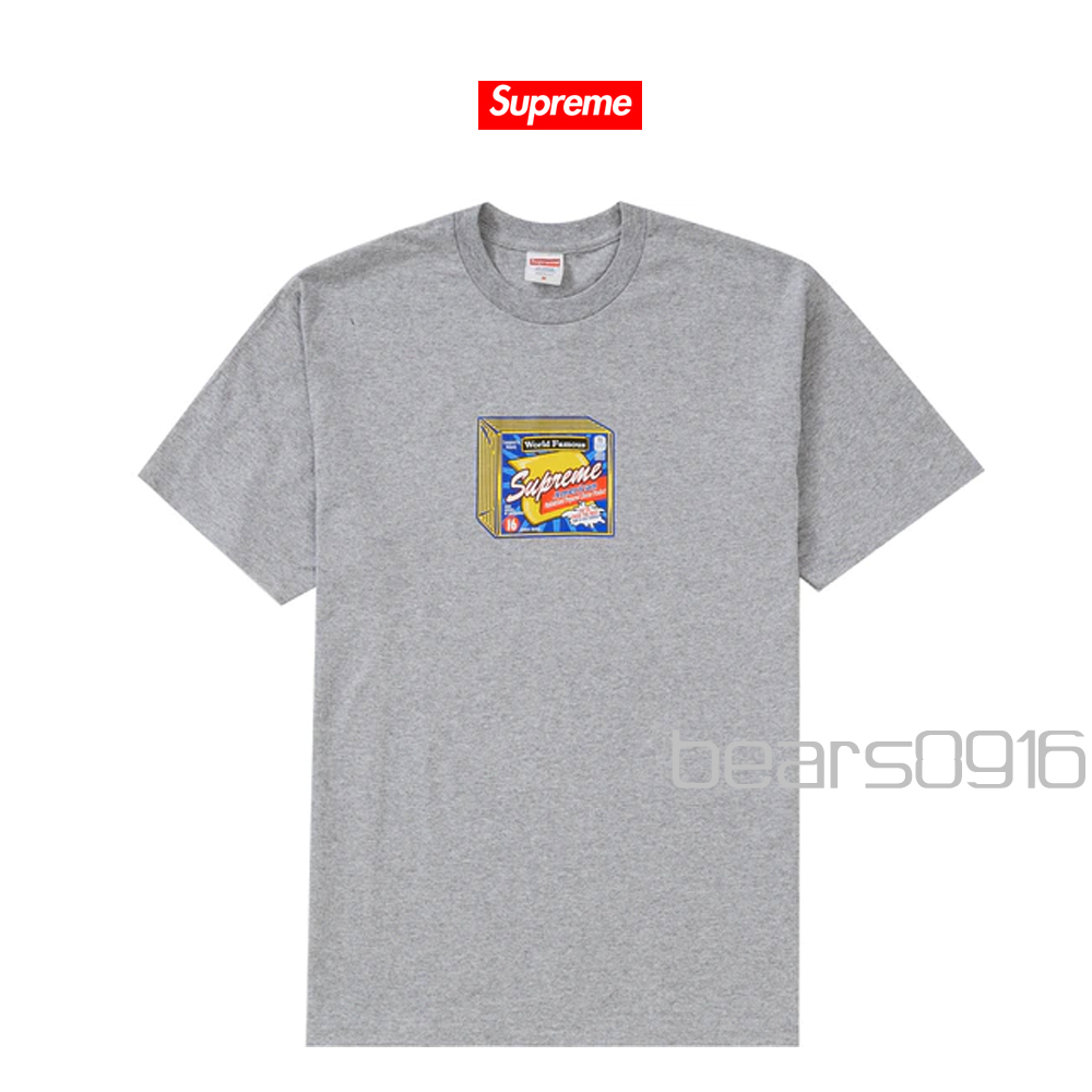 新品アメリカ ニューヨーク店購入 SUPREME シュプリーム Cheese Tee Tシャツ Heather Grey杢灰L