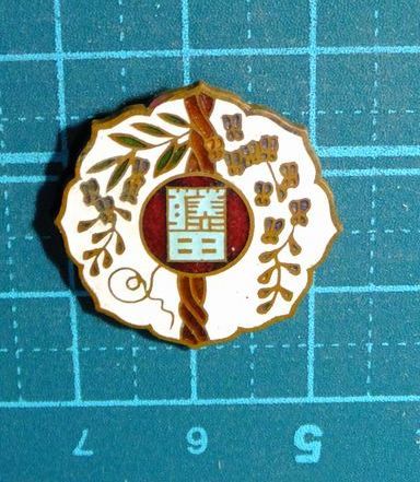 レア 戦前 明治時代 福島県 藤田女学校 藤田裁縫女学校 藤の花 校章 記章 バッジ バッチ メダル 高校 中学校