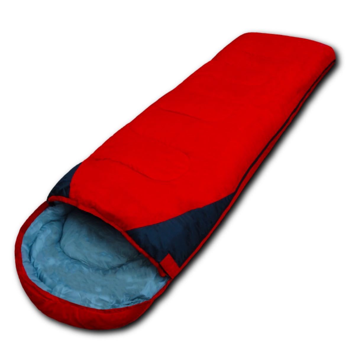 ★新品★ 寝袋 シュラフ -15℃ 封筒型 キャンプ 車中泊 マット レッド