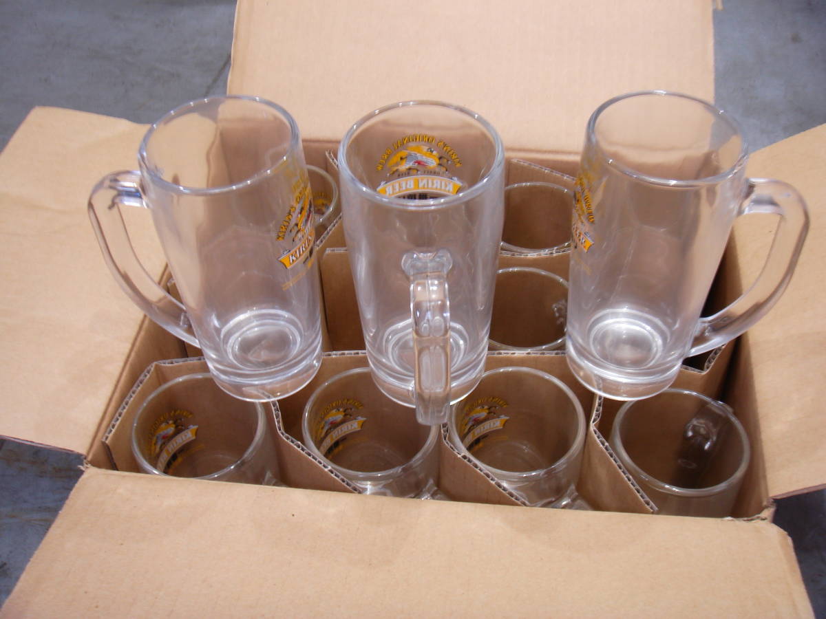  prompt decision is free shipping unopened goods 1 dozen (12 piece entering )KIRIN BEER most .. raw beer middle jug 435ml giraffe beer IS standard Orient Sasaki glass raw middle 