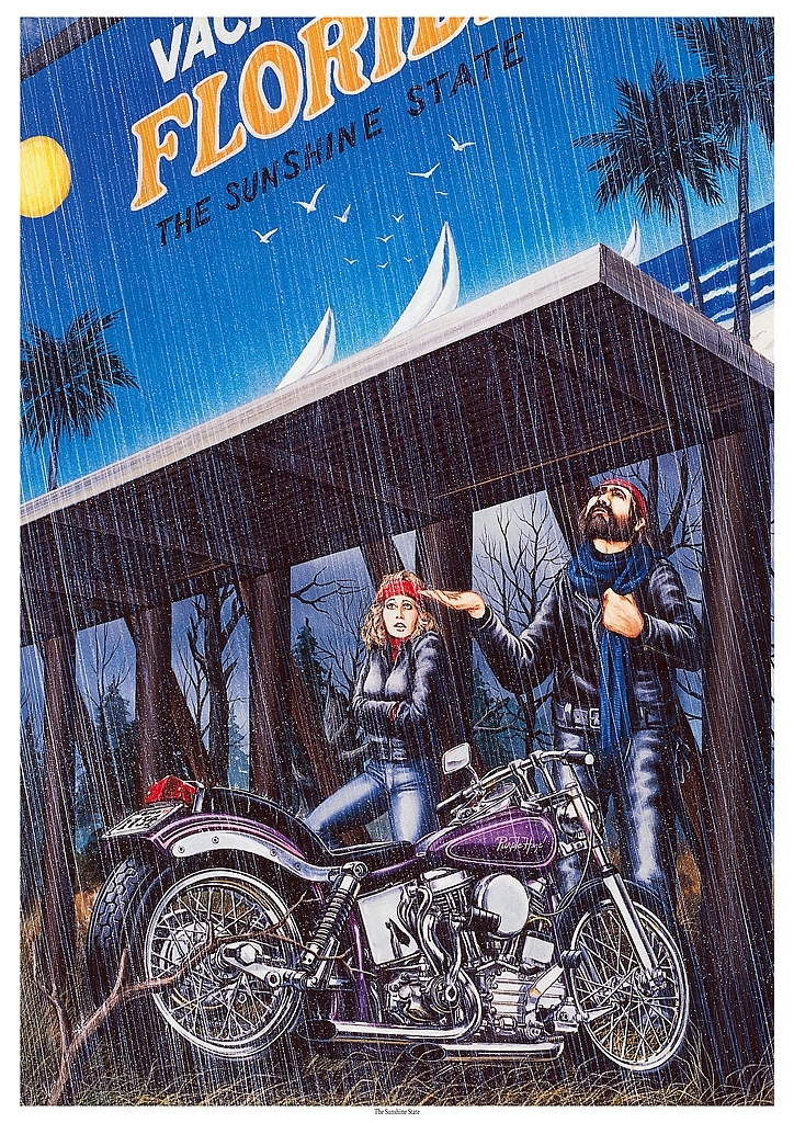 ポスター★David Mann 209『The Sunshine State』★ハーレーダビッドソン/Chopper/イージーライダー/ショベル/ヘルズエンジェルズの画像1