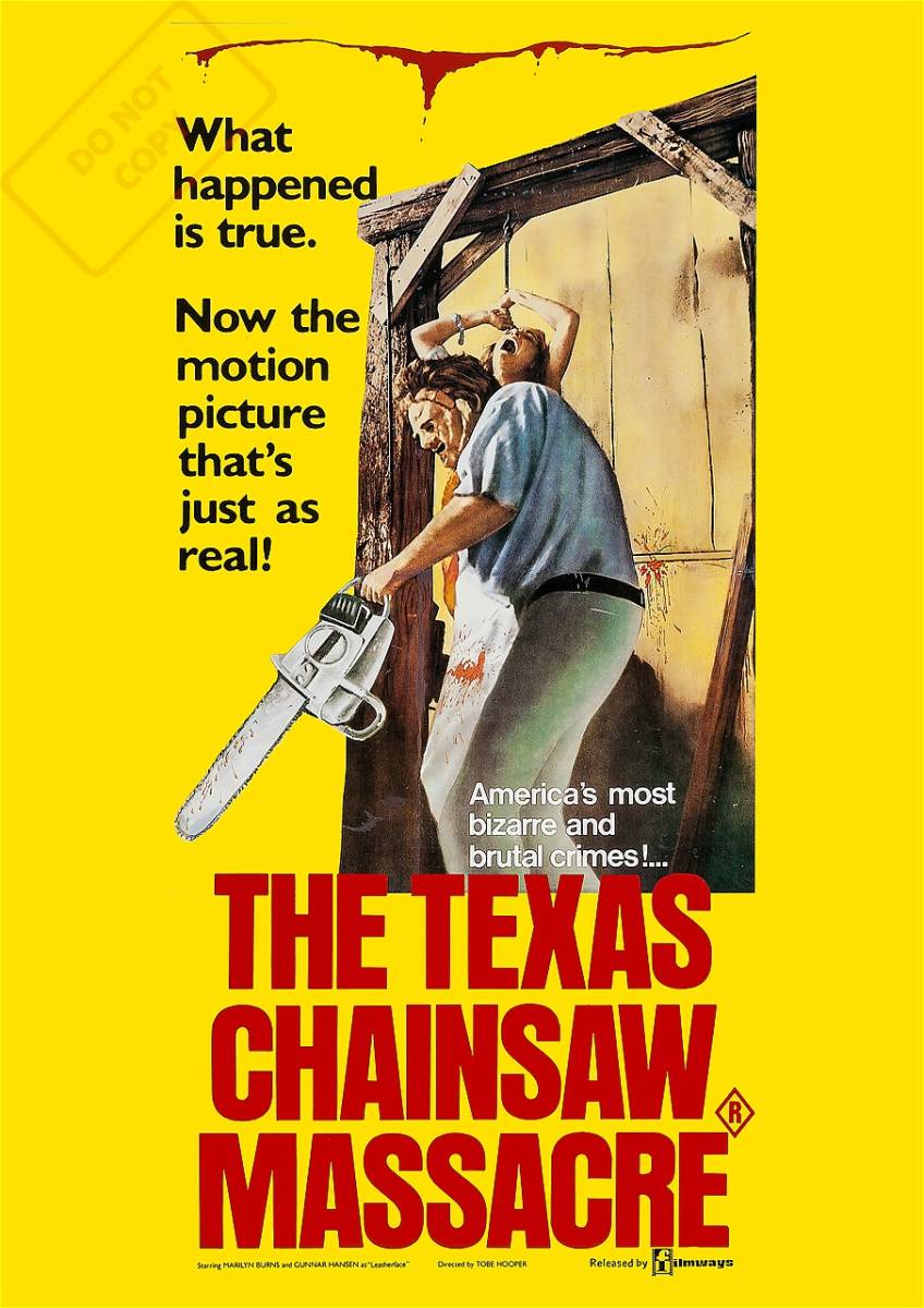  poster [ demon. ....](The Texas Chain Saw Massacre) Australia version * leather face /to Be *f-pa-/teki suspension * chain saw 