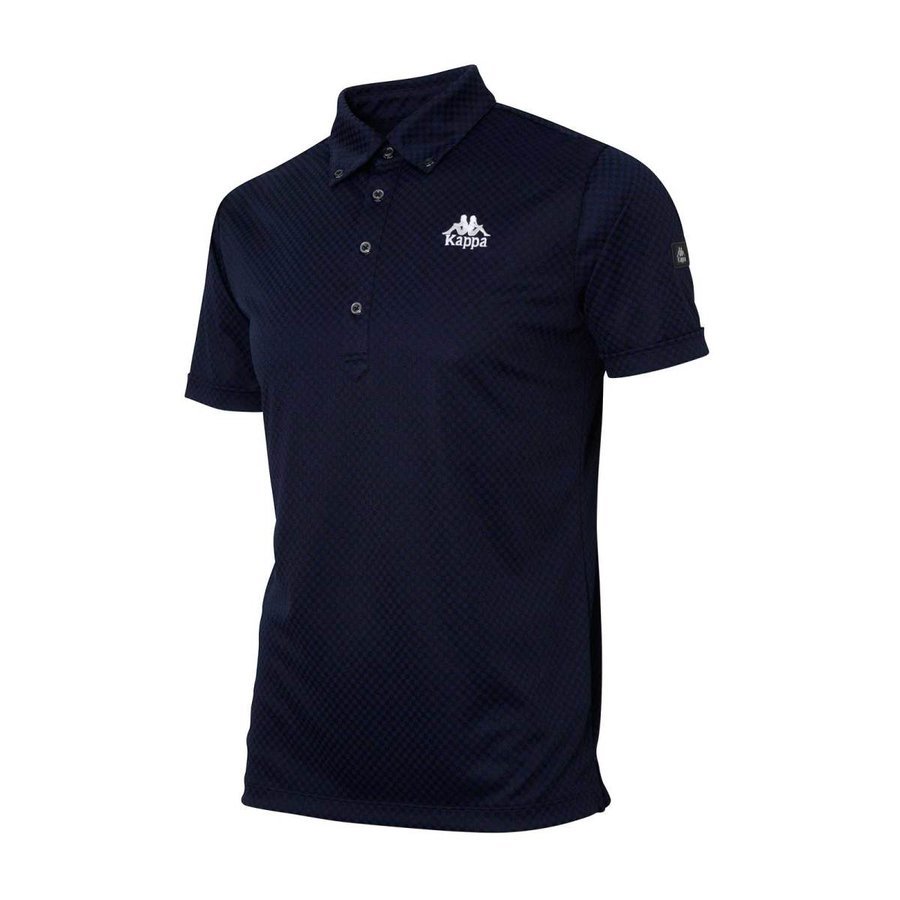 送料無料◆新品◆Kappa カッパ ITALIA ドビー市松柄 半袖ポロシャツ◆(XO)◆KGA12SS17-NV◆Kappa GOLF