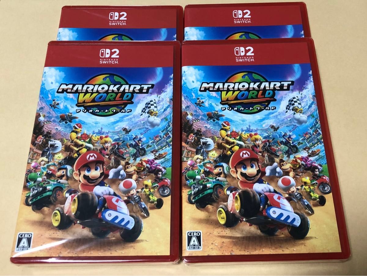 マリオカート ワールド 新品未開封 シュリンク付 マリオカートワールド 新品未開封シュリンク付 4枚セット
