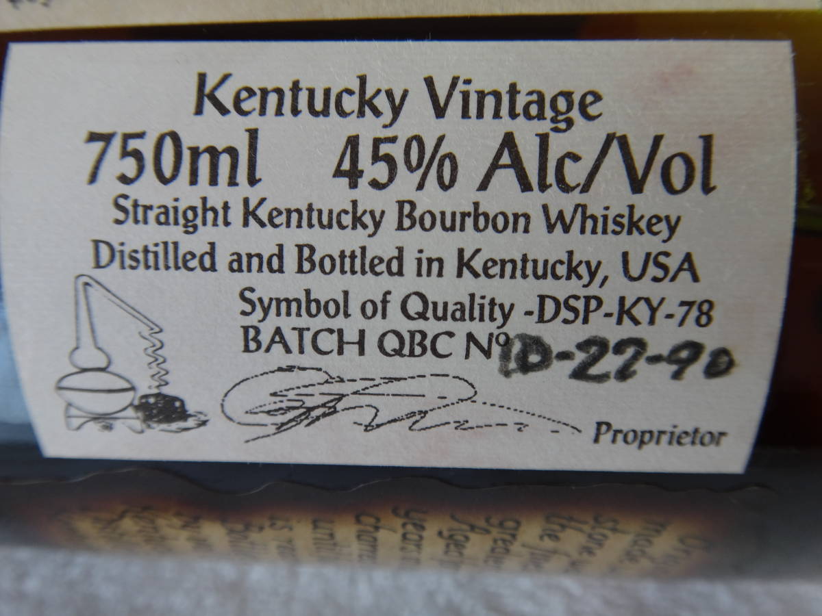 未開封新品KentuckyVintage（Bourbonウイスキー)750ml_画像4
