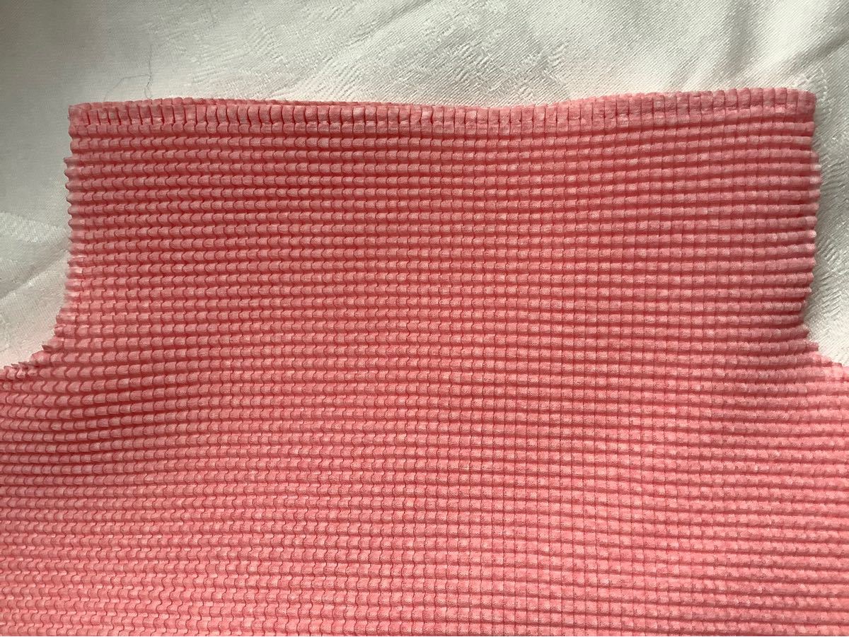 プリーツプリーズm eの半袖カットソー　サイズ　フリー　　ピンク〜サーモンピンク
