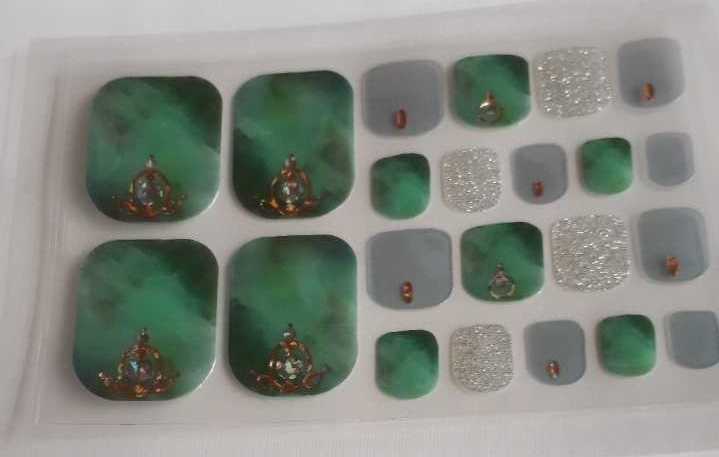 i... foot gel nail sticker 4 pieces set file attaching 