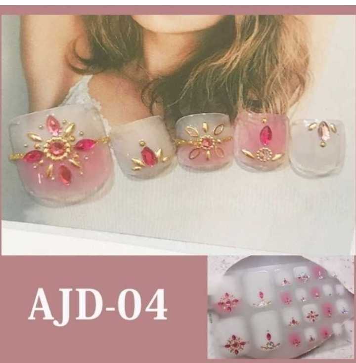 i... foot gel nail sticker 4 pieces set file attaching 