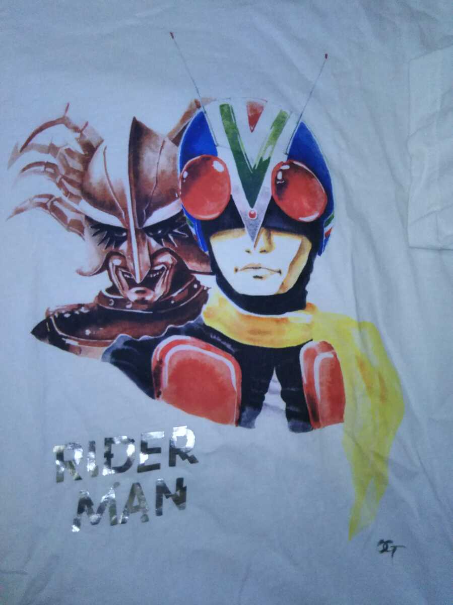 ヤフオク 仮面ライダーv3 ライダーマン イラストtシャツ M