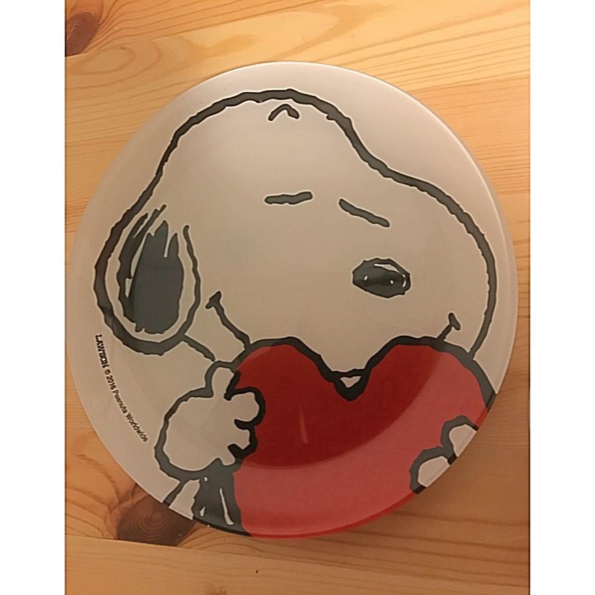 SNOOPY 食器 ガラスプレート ２枚セット ローソン サンリオ