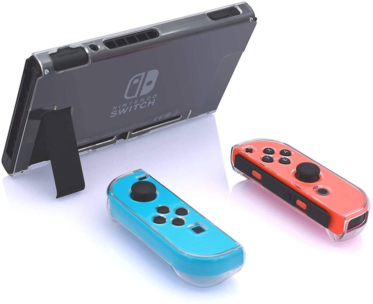 Nintendo Switch用カバー クリアケース 専用カバー Joy-Conカバー 分体式 超薄型 ドッキング可能 全面保護ケース 耐久性PC素材