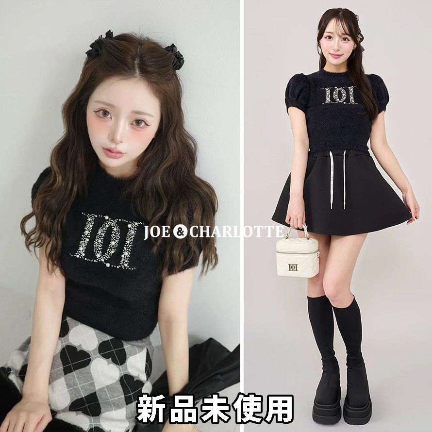 ダーリッチ darich ファンシービーズDDロゴニットトップス