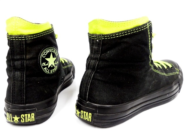 即決 CONVERSE 27cm ハイカットスニーカー コンバース メンズ 8.5 黒 黄色 蛍光 8ホールシューズ オールスター スニーカー 即決 CONVERSE 27cm ハイカットスニーカー コンバース メンズ 8.5 黒 黄色 蛍光 8ホールシューズ オールスター スニーカー