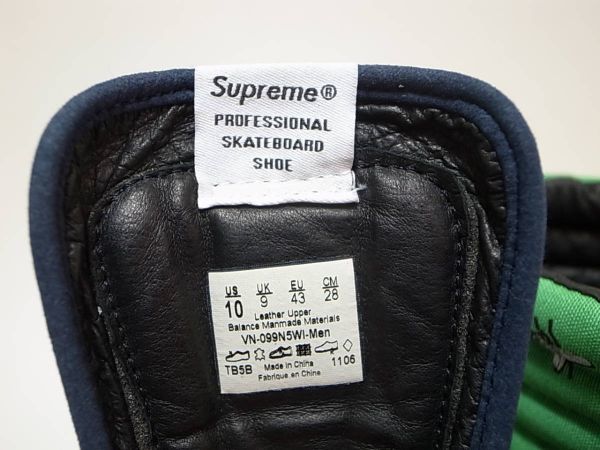 【即決 送料無料】Supreme x VANS SK8 HI PRO FLY FLIES 28cm US10 新品 シュプリーム x バンズ ハエ柄 蝿 紺x緑 ネイビーxグリーン 2011年_画像8