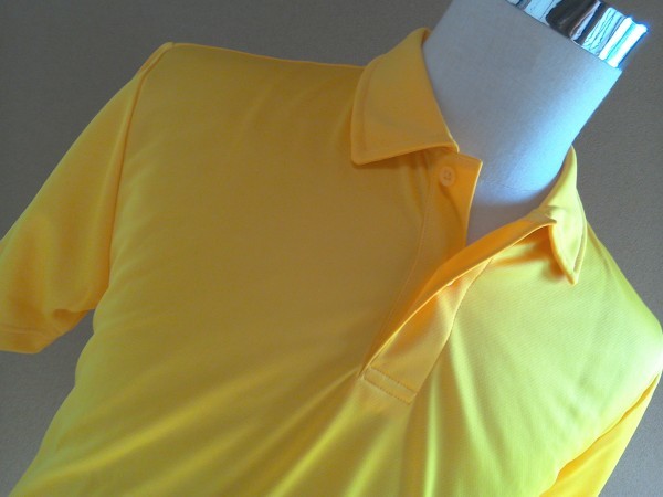 新品 送料無料 ｍｈ3 ポロシャツ 黄色　イエロー 150サイズ　 ストレッチ素材 ドライメッシュ 伸びる 男女兼用半袖　_画像9