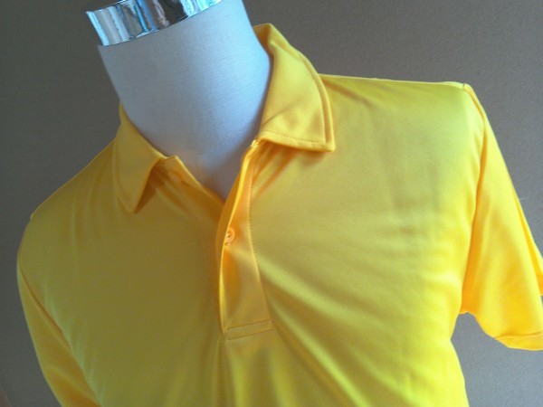 新品 送料無料 ｍｈ3 ポロシャツ 黄色　イエロー 150サイズ　 ストレッチ素材 ドライメッシュ 伸びる 男女兼用半袖　_画像10