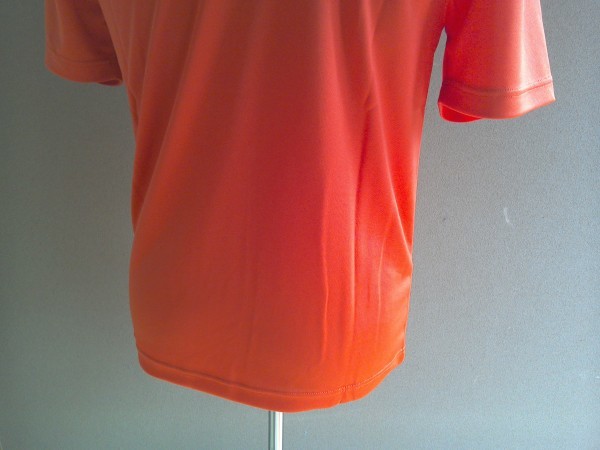 新品 送料無料 ｍｈ3 ポロシャツ オレンジ SS ストレッチ素材 ドライメッシュ 伸びる 男女兼用半袖　_画像6