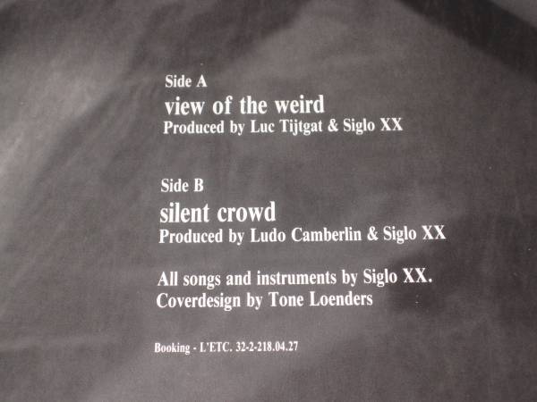 SIGLO XX VIEW OF THE WEIRD ベルギー12inch EP _画像3