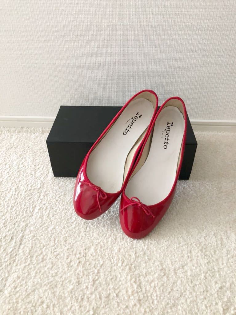 Repetto レペット CENDRILLON サンドリオン パテント エナメル レッド