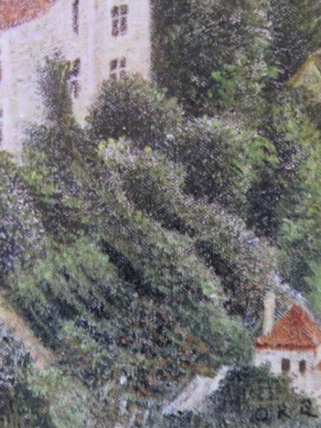  hill deer .., forest. middle. castle, high class rare book of paintings in print ., version on autograph go in new goods amount attaching free shipping,meg