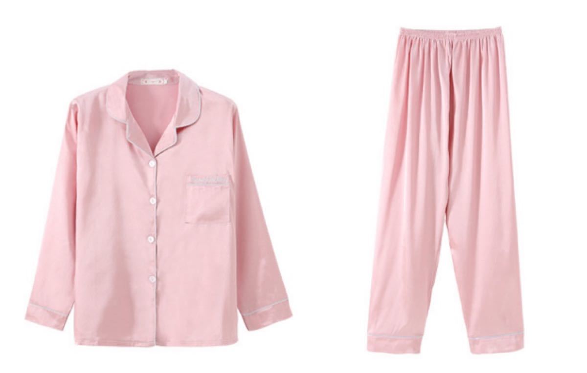 パジャマ セット　ルームウェア　L  ピンク　セットアップ