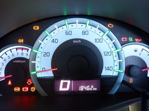 キャロルエコ（ＨＢ３５Ｓ）スピードメーター　２ＷＤ　ＣＶＴ車　３４１００－６２Ｐ１２　１８４６２キロ_画像3