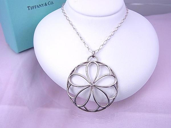 保証書付】 Tiffany シルバー ペタル メダリオン ダイヤモンド