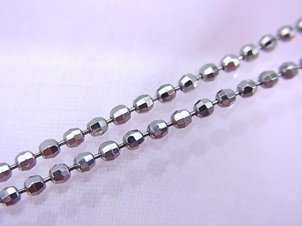 Pt850 1.6mm珠 ミラーボール ネックレス 40cm 新品仕上げ済 B41