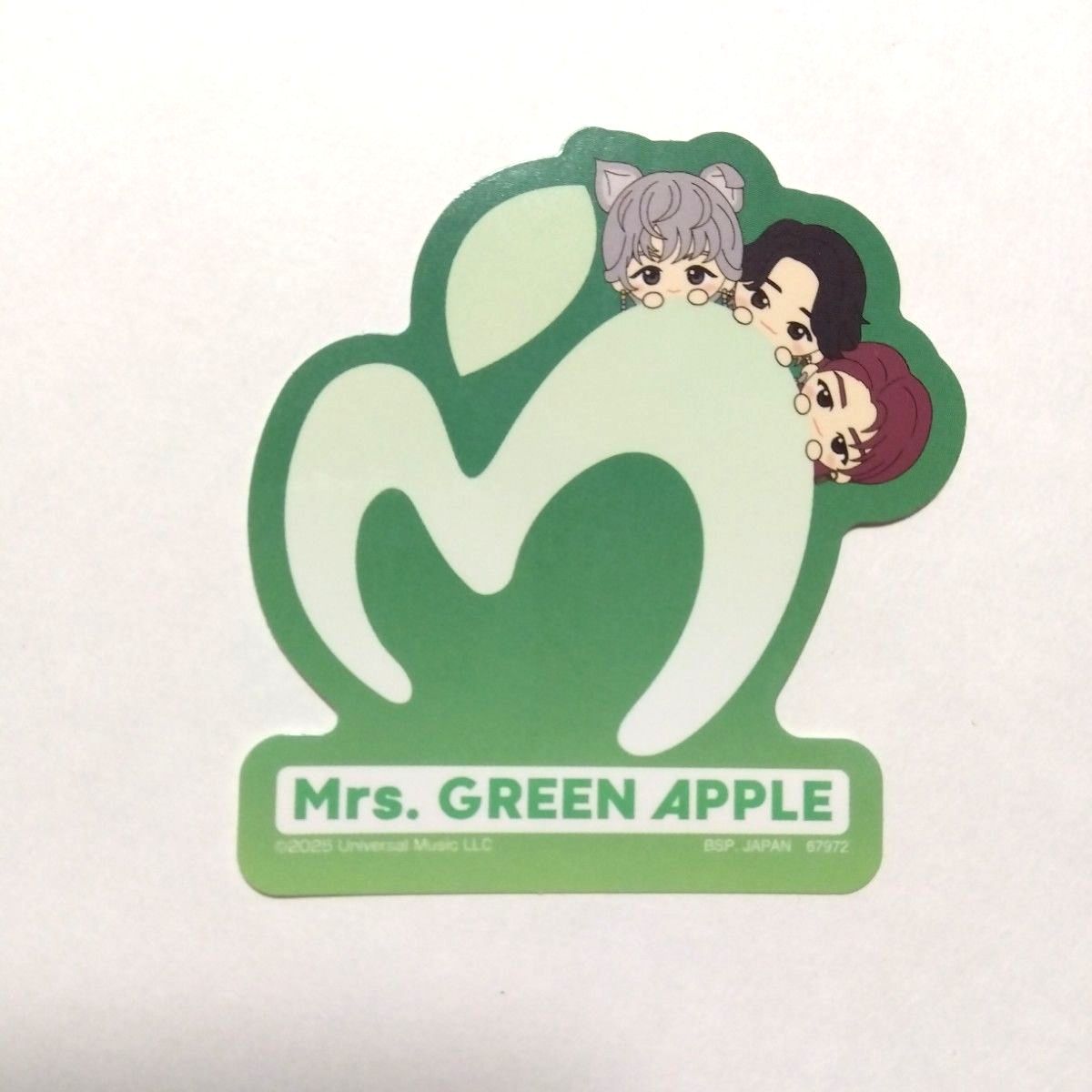 ミセスグリーンアップル 一番くじ F賞 ステッカー イラスト 緑｜Yahoo