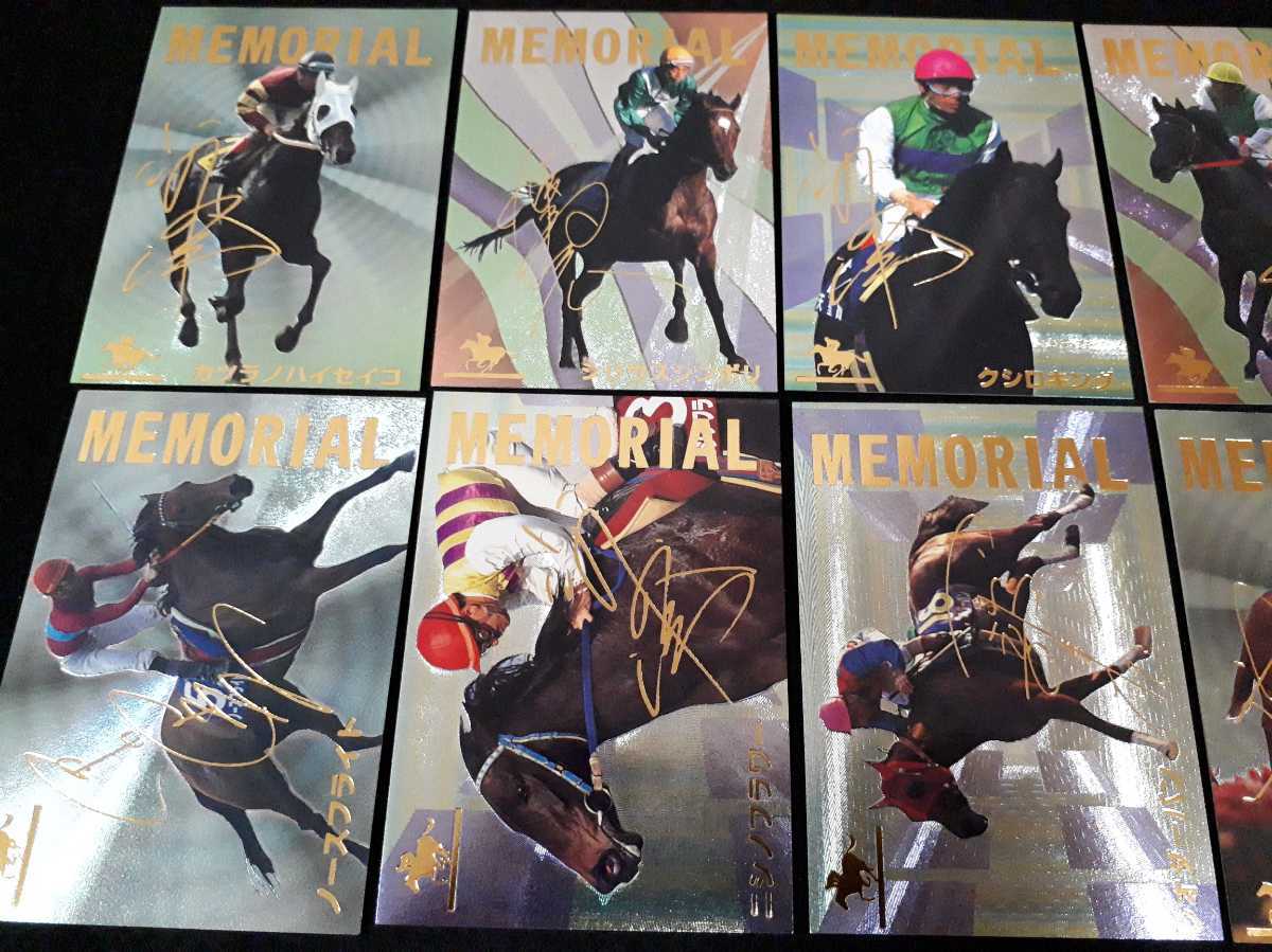  rare Thoroughbred Card 96 on half period . pre not for sale jockey autographed memorial card set 10 pieces set Bandai 