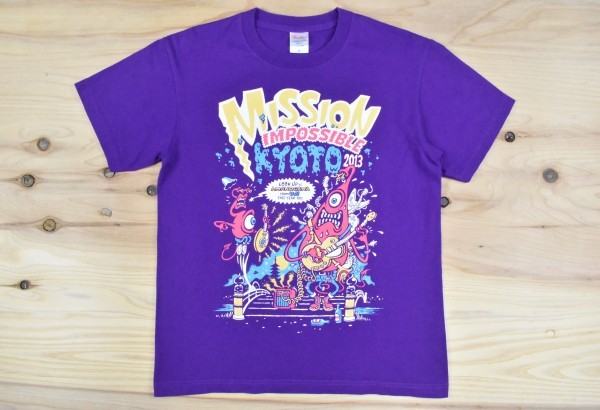 京都大作戦2013 牛若 Tシャツ sizeS 紫 MISSION IMPOSSIBLE KYOTO ライブ フェス バンドT ロックT 10-FEET MAN WITH A MISSION 四星球_画像1