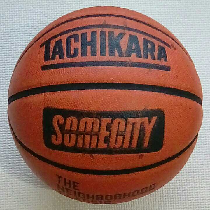 使用品 完売品「ballaholic TACHIKARA SOMECITY 2015-2016 公式球」バスケットボール 7号 人工皮革製  タチカラボーラホリック サムシティ