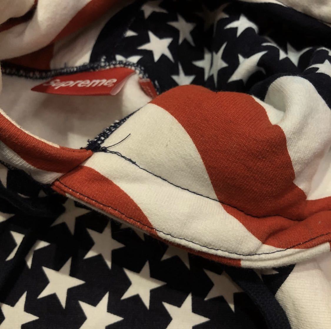 S】正規品 14AW Supreme Box Logo Hooded Sweatshirt American Flag