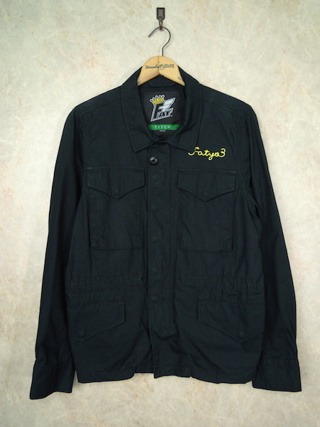 FAT M-65 type thin jacket *TITCH( men's M size degree )/ black / black /efe- tea / blouson 