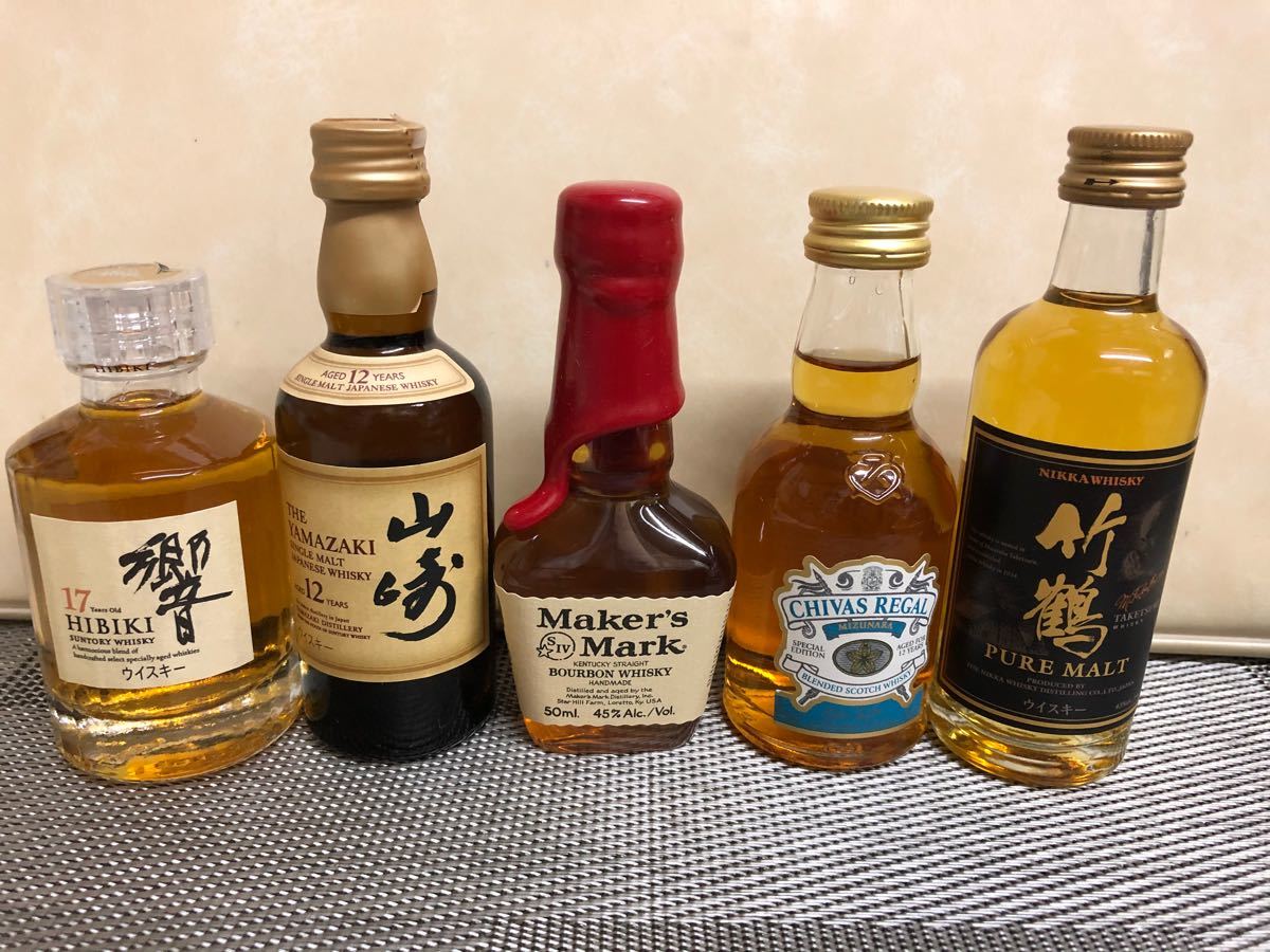 Paypayフリマ ウイスキーミニボトル50ml 5本セット Paypayフリマ ウイスキーミニボトル50ml 5本セット