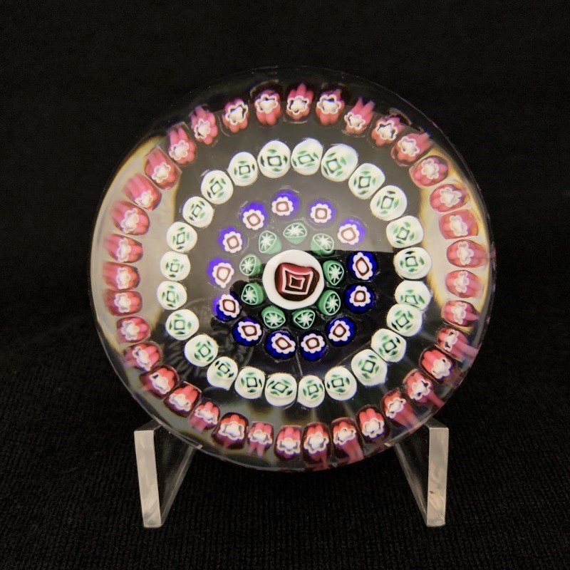 1980s OLD BACCARAT バカラ クリスタル ペーパーウェイト （千の花 ミルフィオリ Millefiori）