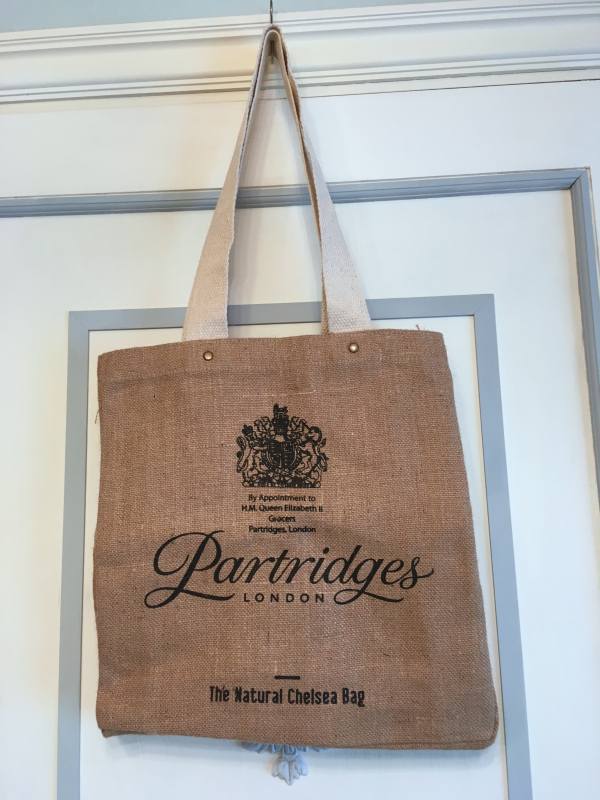 ★Partridges　パートリッジズ　エコバッグ　ショッピング ジュート バッグ　英国　王室御用達　高級スーパーマーケット_画像1