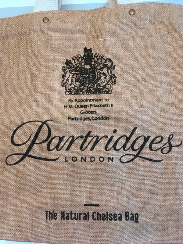 ★Partridges　パートリッジズ　エコバッグ　ショッピング ジュート バッグ　英国　王室御用達　高級スーパーマーケット_画像2