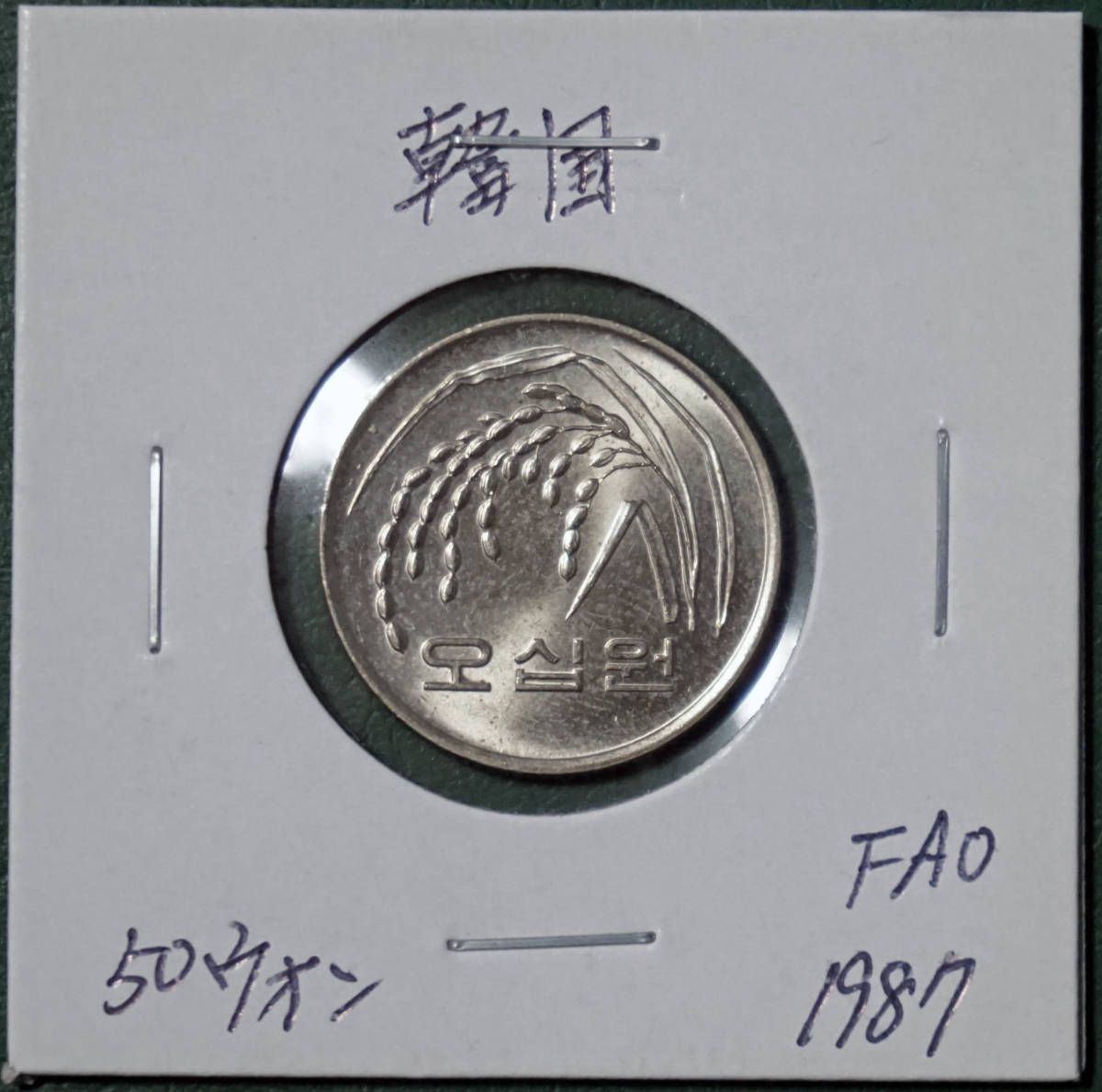 韓国　50ウォン　1987年(FAO) _画像1