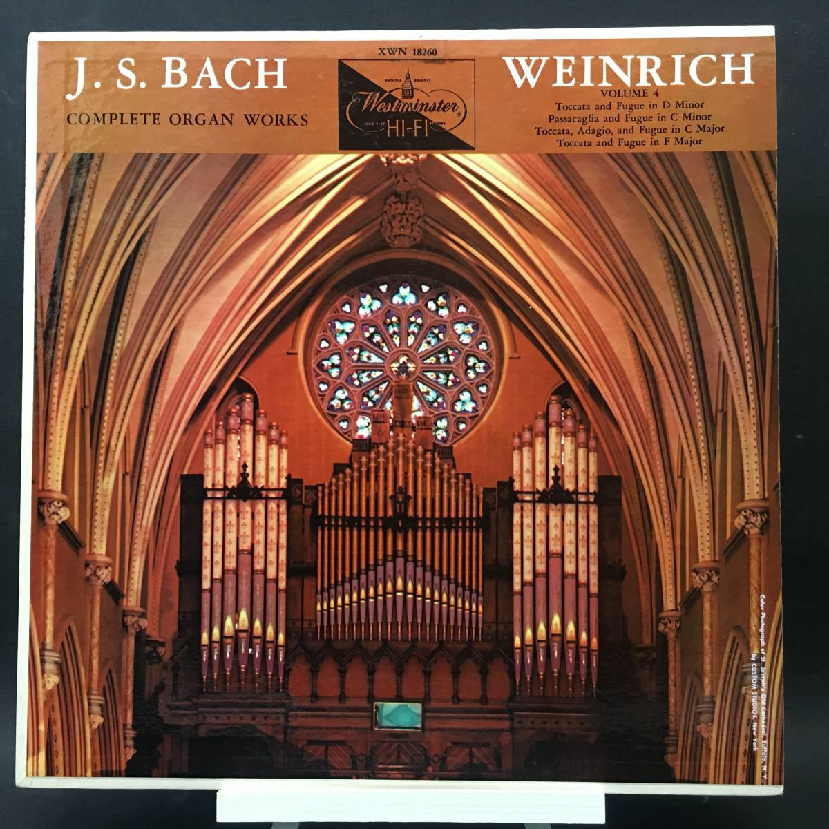 ◆ complete organ works of Bach Vol.4 ◆ Carl Weinrich ◆ Westminster 米 深溝_画像1