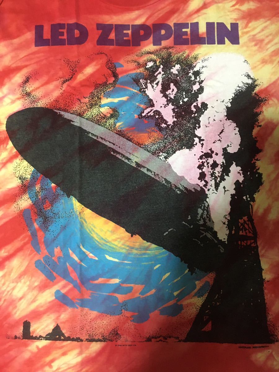 90s vtg vintage ヴィンテージ LED ZEPPELIN レッドツェッペリン ツェッペリン tee shirt Tシャツ タイダイ hanes ヘインズ サイズ L_画像1