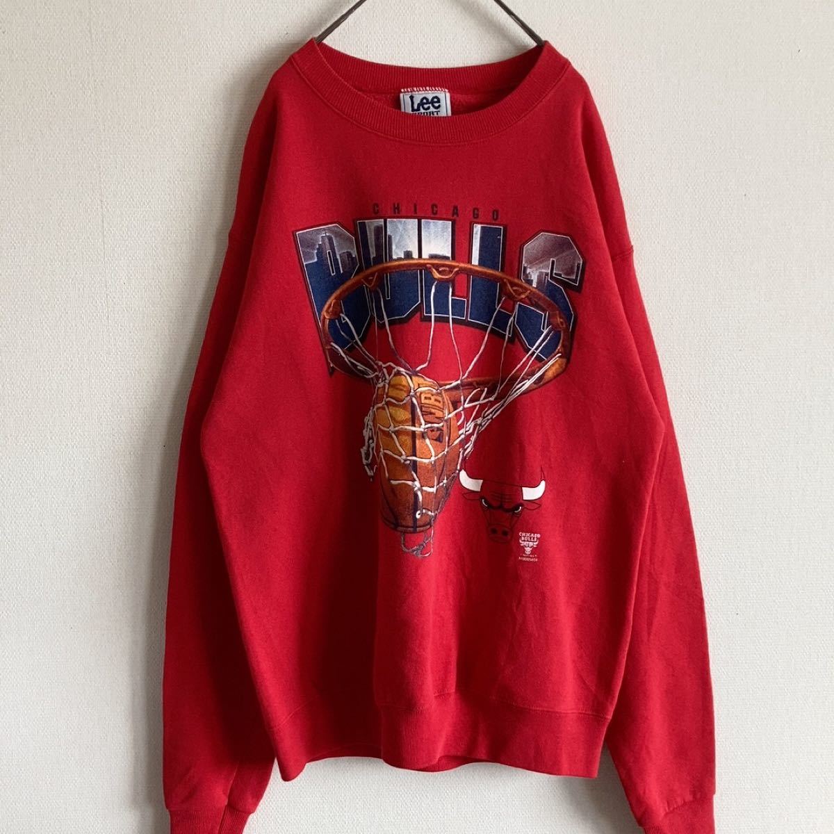 【レア90's古着】Chicago BULLS ×Lee/ブルズ スウェットXL