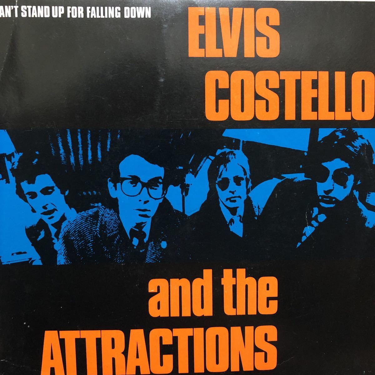 【UK盤】ELVIS COSTELLO & THE ATTRACTIONS / I CAN'T STAND UP FOR FALLING DOWN 7inch EP_画像1