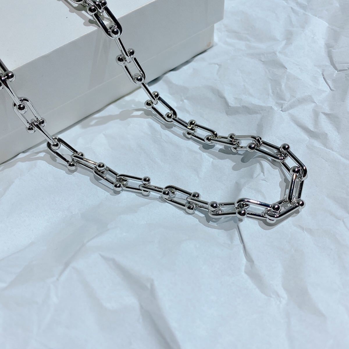 最高品質 有名人御用達 ハードウェア リンクネックレス シルバー 最高品質 有名人御用達 ハードウェア リンクネックレス シルバー