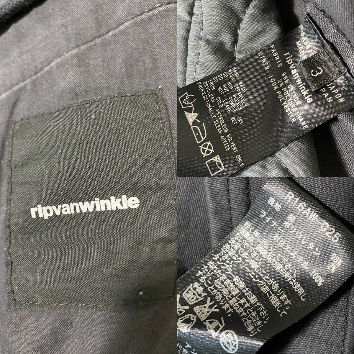 人気☆【ripvanwinkle】16AW 2WAY M-65 フード格納 ライナー付き ミリタリーコットンジャケット 3 R16AW-025 リップヴァンウィンクル_画像9