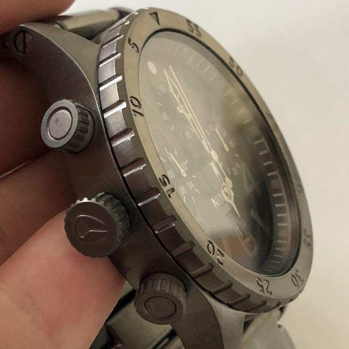 NIXON 腕時計 クロノグラフ オールガンメタル A486632 腕時計