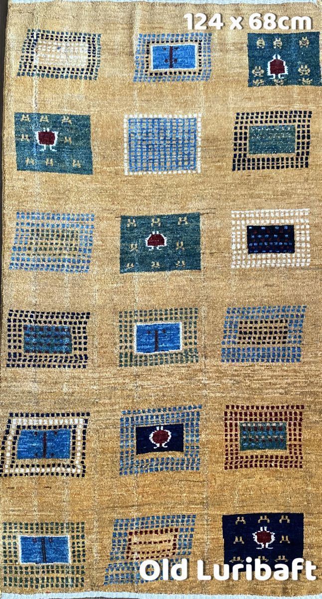 ペルシャギャッベ OLD ルリバフト 124×68cm www.pn-tanjungkarang.go.id